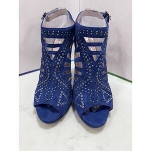 Vince Camuto Cassi 5" Blue Suede Leather Heels Size 8M